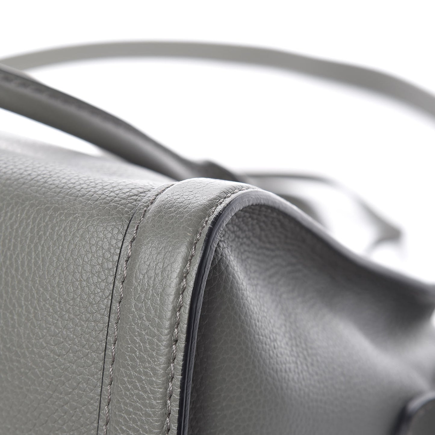 Pebbled Calfskin Small Skull Padlock Zip Around Tote Dark Grey