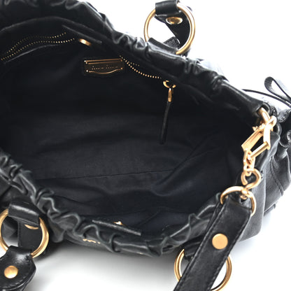 Miu Miu Vitello Lux Top Handle Satchel Black 5 of 10