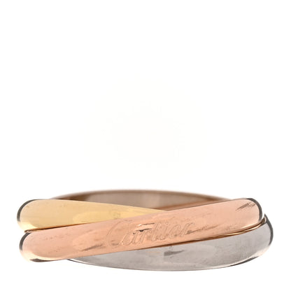 Cartier 18K Pink Yellow White Gold Small Trinity Ring 58 8.25 1 of 4