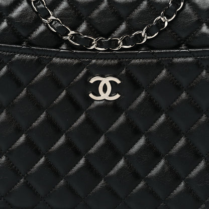 Chanel Aged Calfskin Quilted Large Working Vibe Camera Case Black 8 of 10