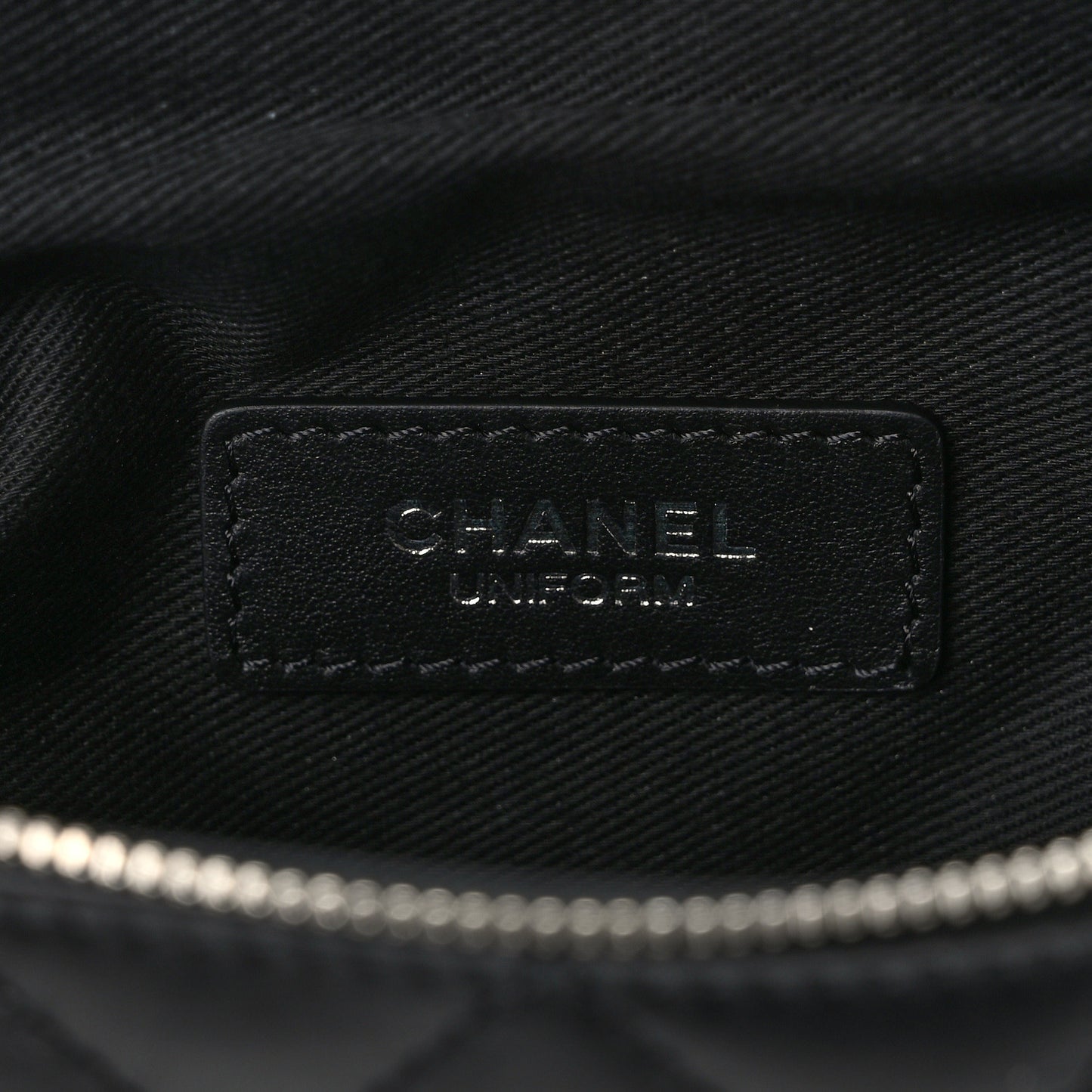 Calfskin Quilted Waist Belt Bag Black