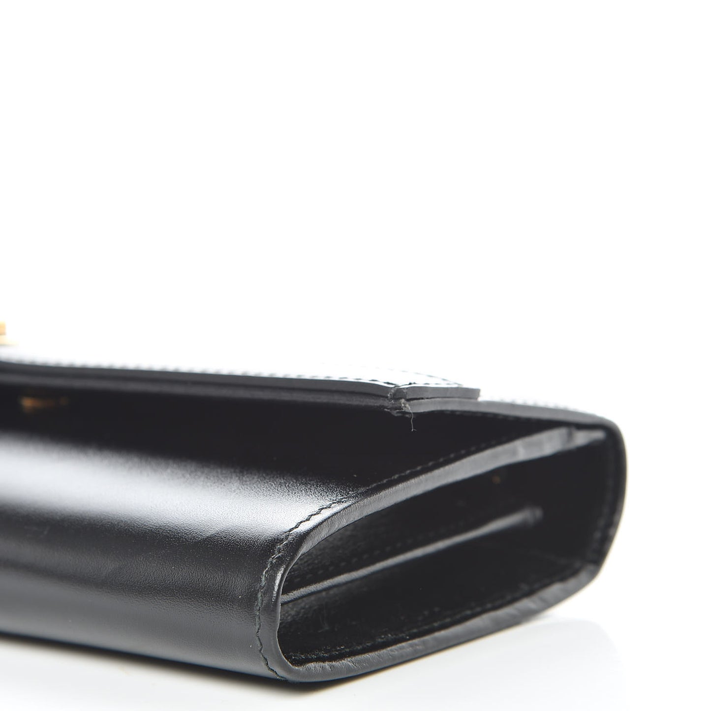 Calfskin Buckle Wallet Black