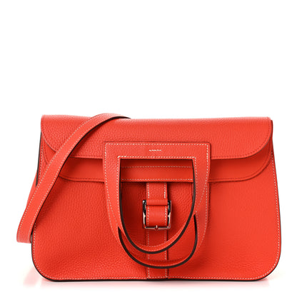 Hermes Taurillon Clemence Halzan 31 GM Orange 1 of 10