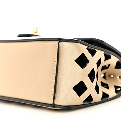 Chanel Metallic Lambskin Small Sea Through Flap Gold Black 12 of 14
