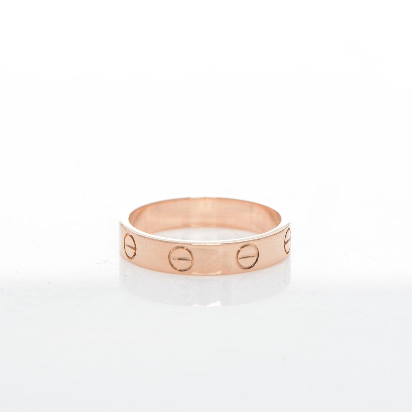 18K Pink Gold 4mm LOVE Wedding Band Ring 52 6
