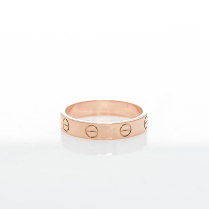 Cartier 18K Pink Gold 4mm LOVE Wedding Band Ring 52 6 3 of 4