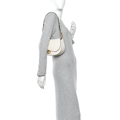 Valentino Garavani Calfskin Ohval Foldover Shoulder Bag White 2 of 9