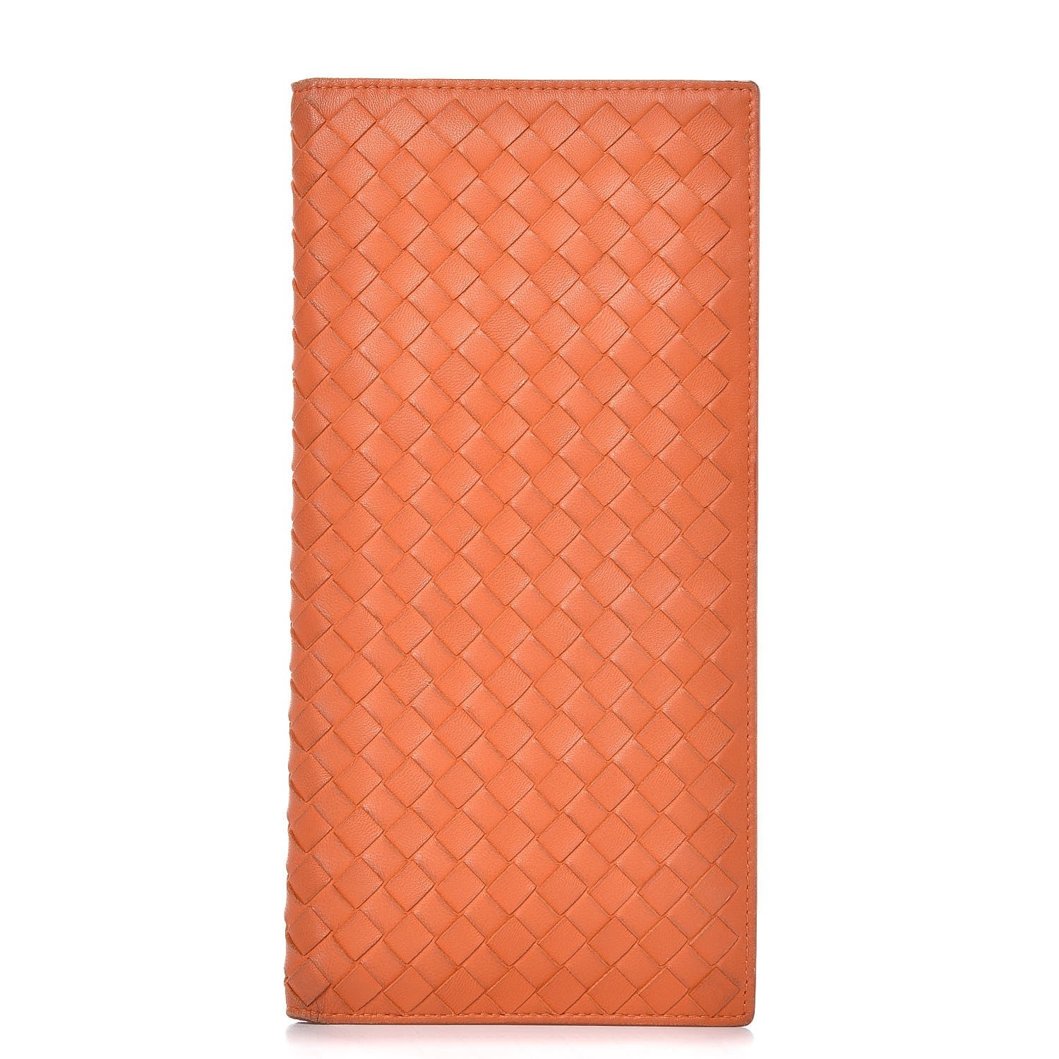 Bottega Veneta Nappa Intrecciato Long Bifold Wallet Orange 1 of 7