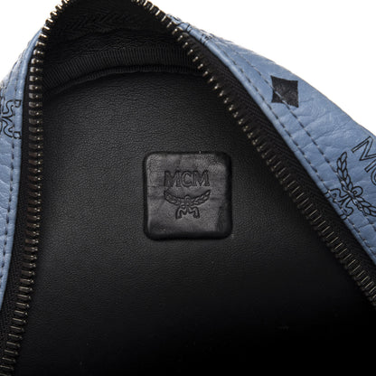 MCM Visetos Small Side Stud Stark Backpack Munich Blue 7 of 19