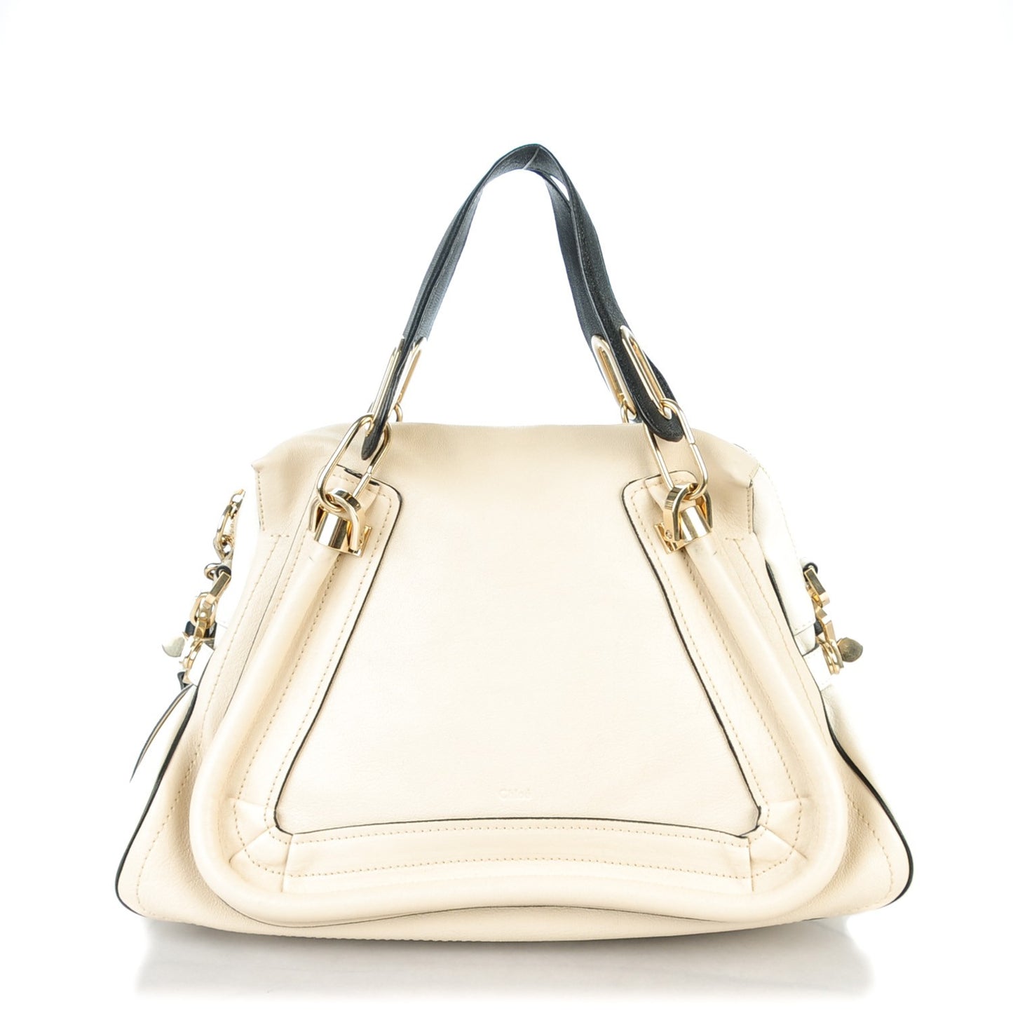 Calfskin Medium Military Paraty Black White
