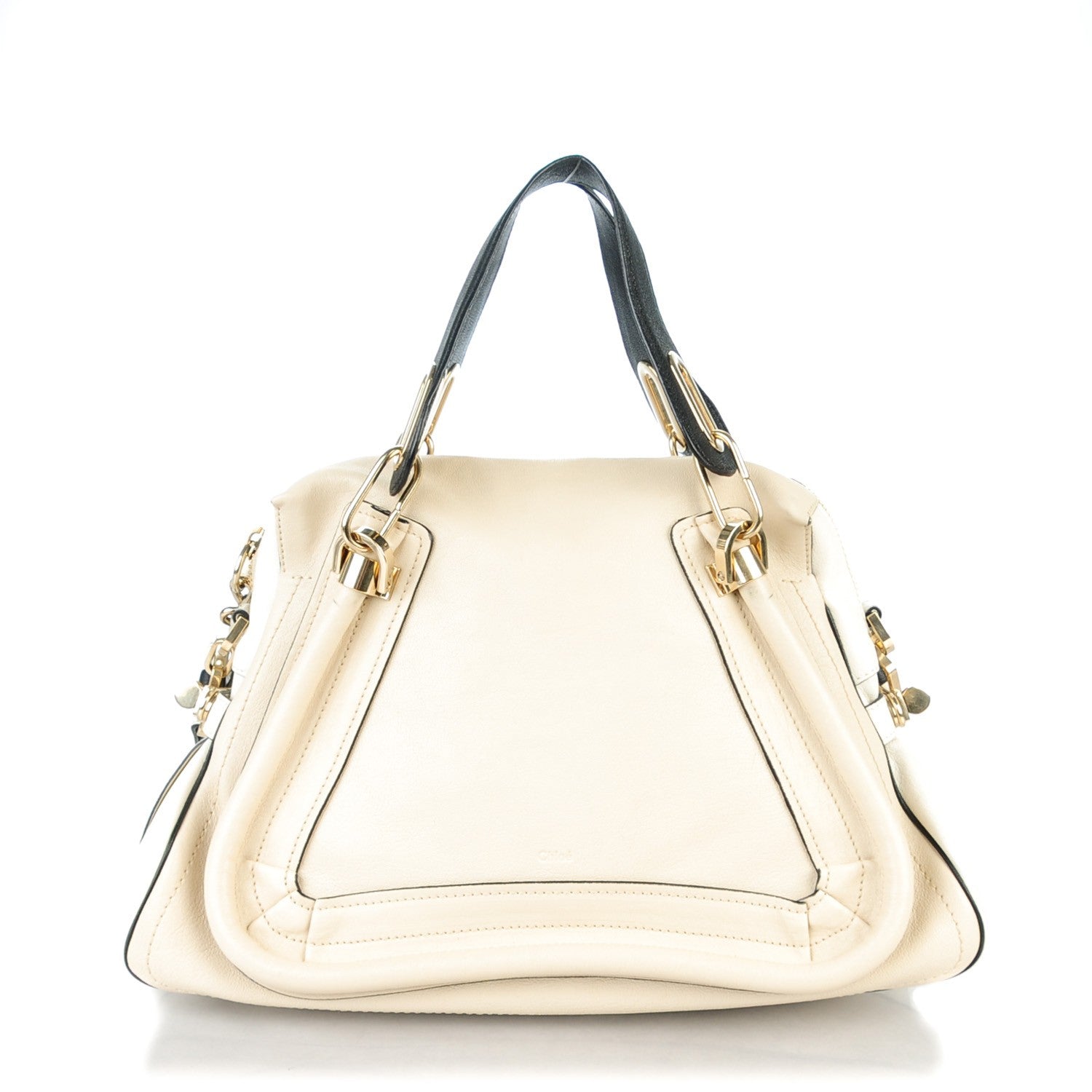 Chloe Calfskin Medium Military Paraty Black White 1 of 10