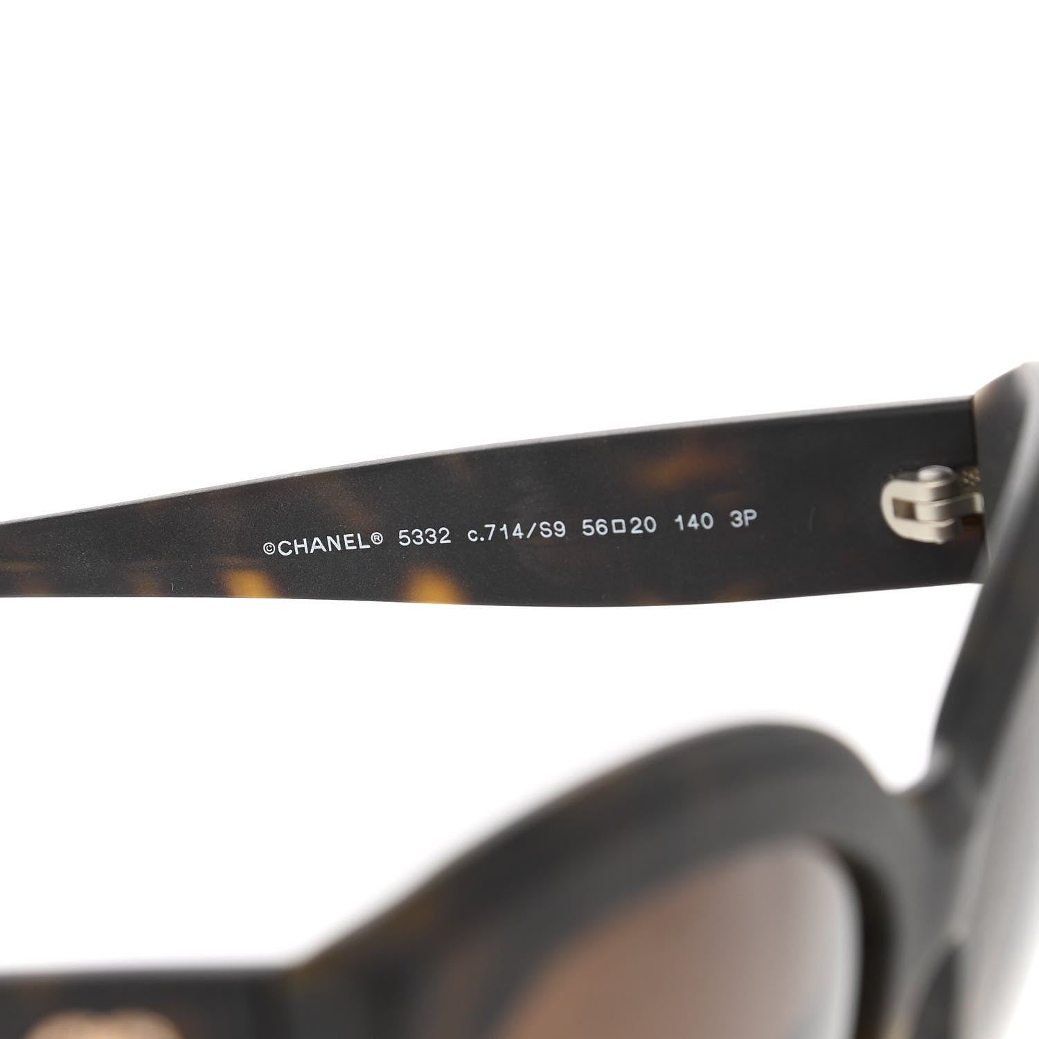 Chanel Tweed Effect CC Polarized Butterfly Signature Sunglasses 5332 Havana 6 of 8