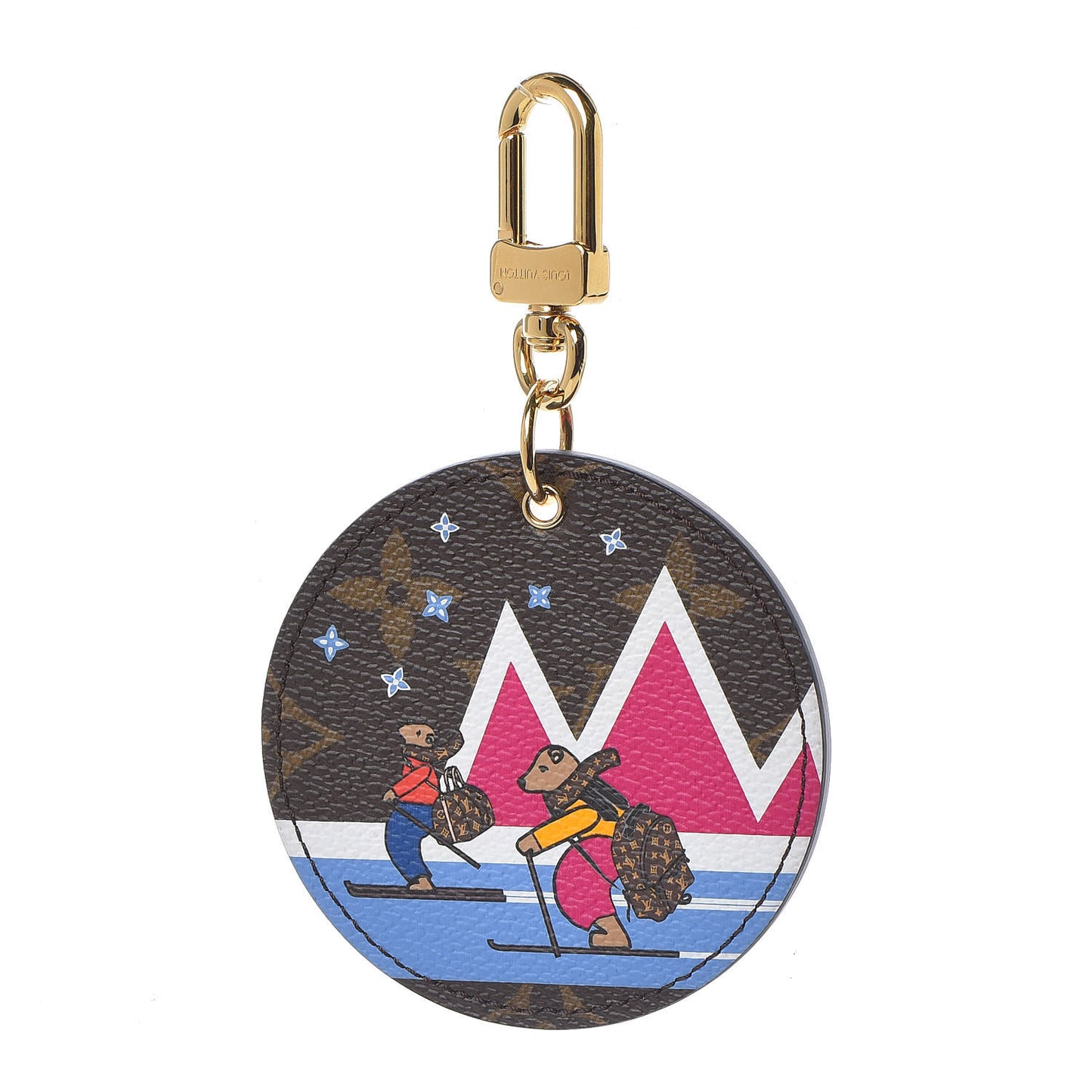 Monogram 2018 Christmas Animation Bears Bag Charm Key Ring