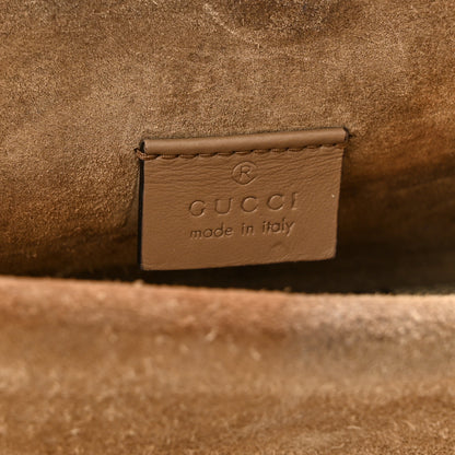 Gucci GG Supreme Monogram Suede Crystal Small Dionysus Shoulder Bag Beige Ebony Taupe 6 of 10