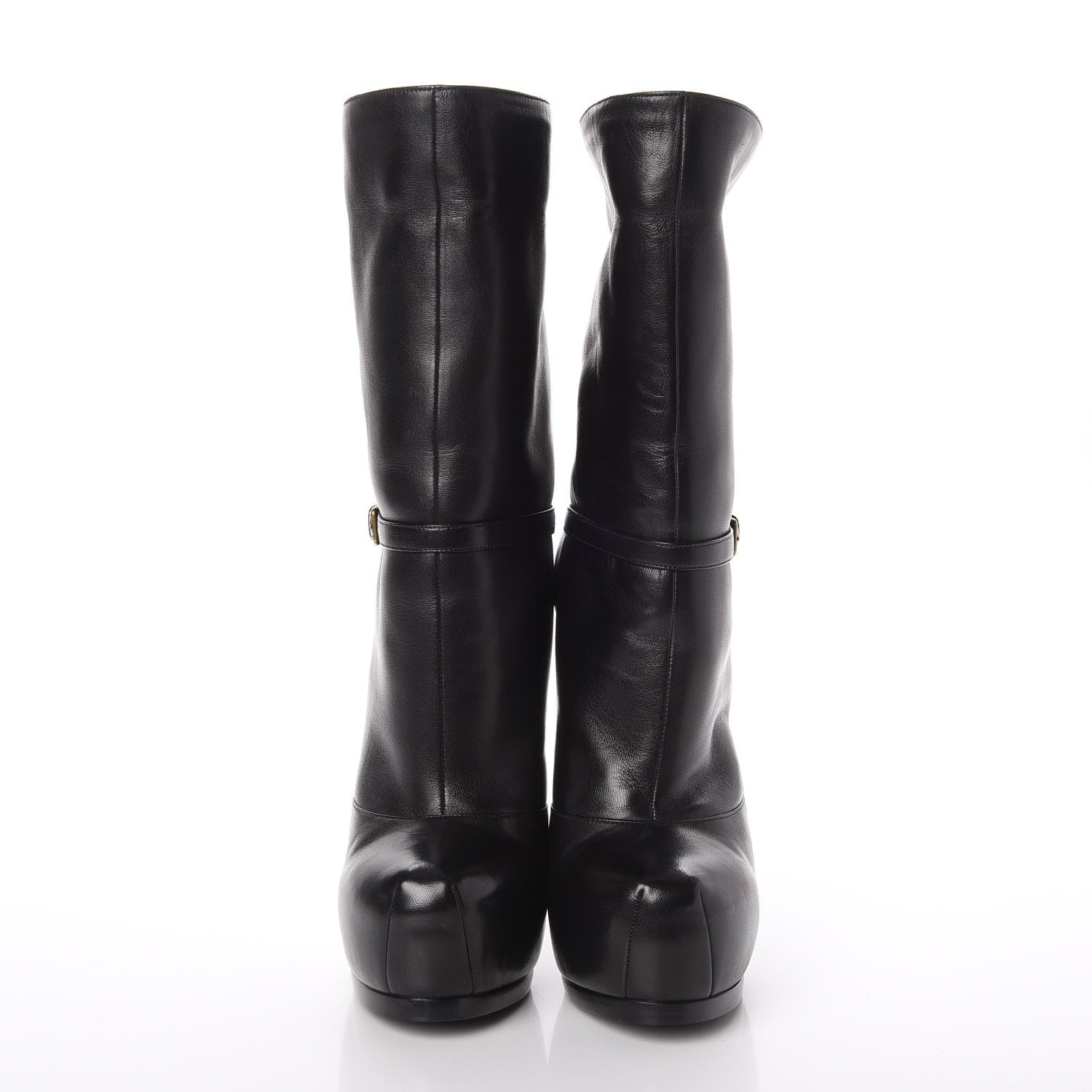 Saint Laurent Nappa Shearling Tribtoo 105 Platform Boots Black 3 of 15