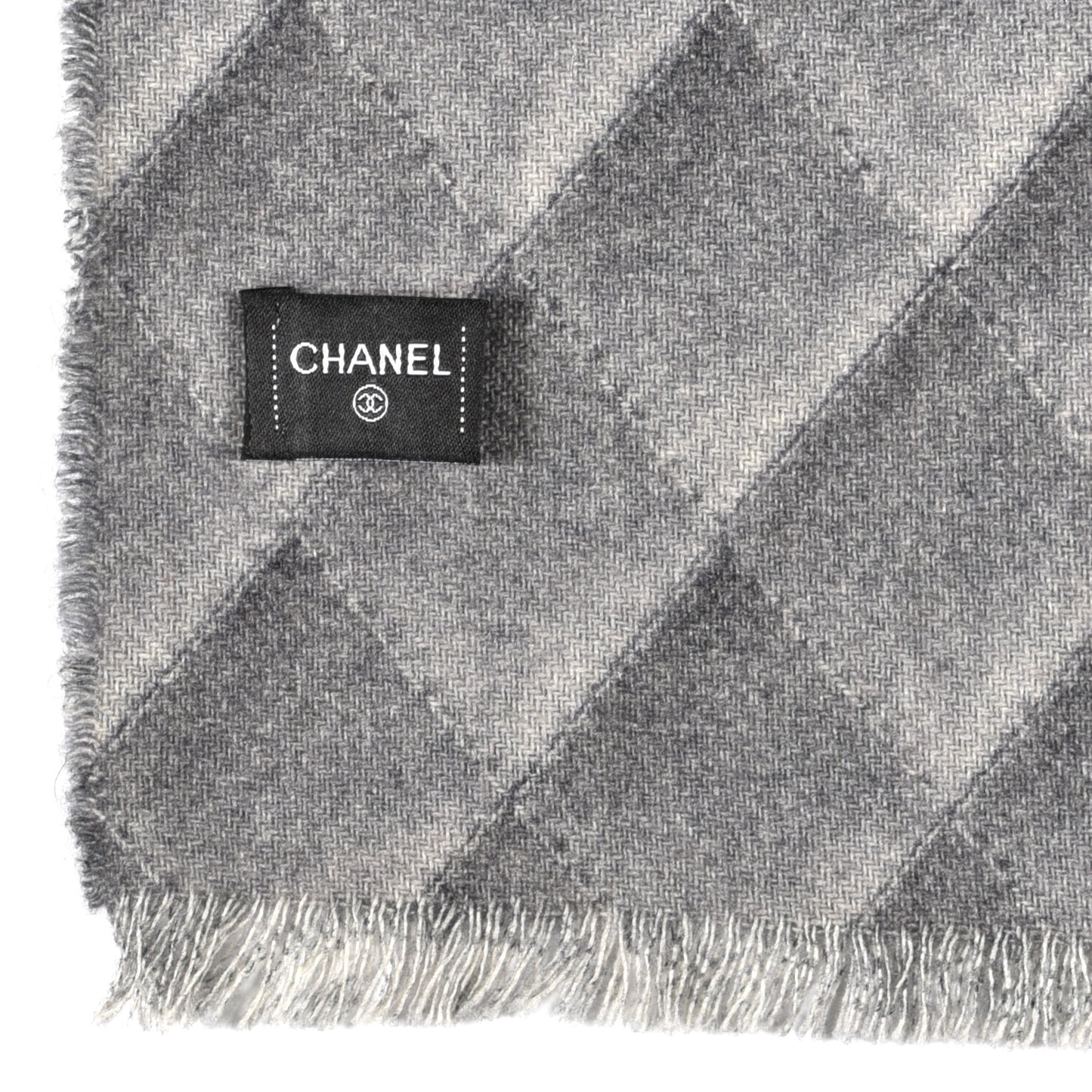 Cashmere CC Map Reversible Quilted Stole Grey