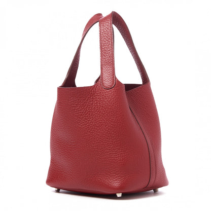 Hermes Taurillon Clemence Picotin Lock 18 PM Rouge Garance 2 of 7