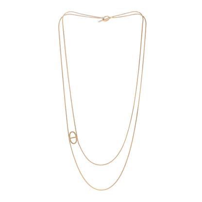 Hermes 18K Yellow Gold Chaine D'Ancre Danae Long Necklace 3 of 5