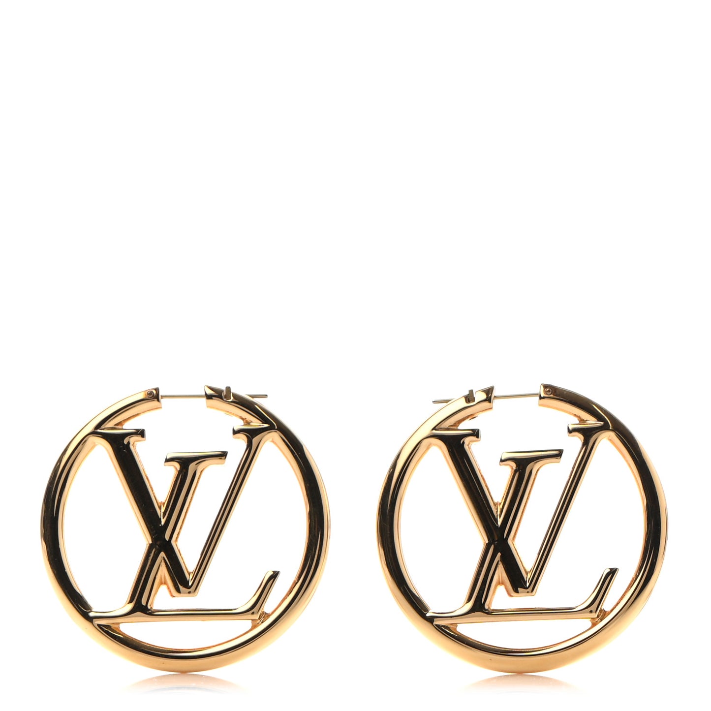 Metal Louise Hoop Earrings Gold
