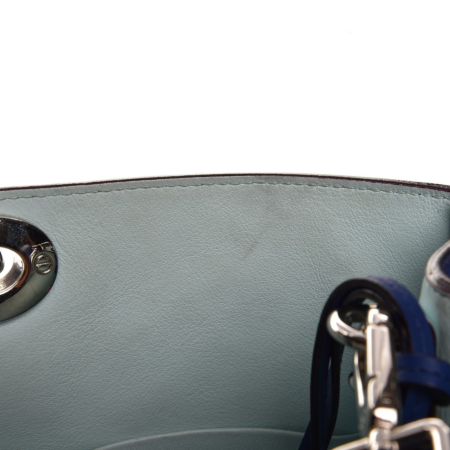Smooth Calfskin Large Diorissimo Bag Navy Blue