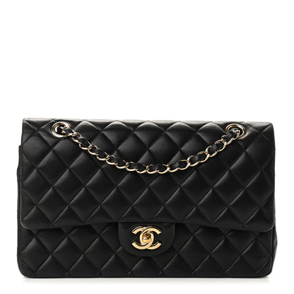 Chanel Lambskin Quilted Medium Double Flap Black 1 of 12