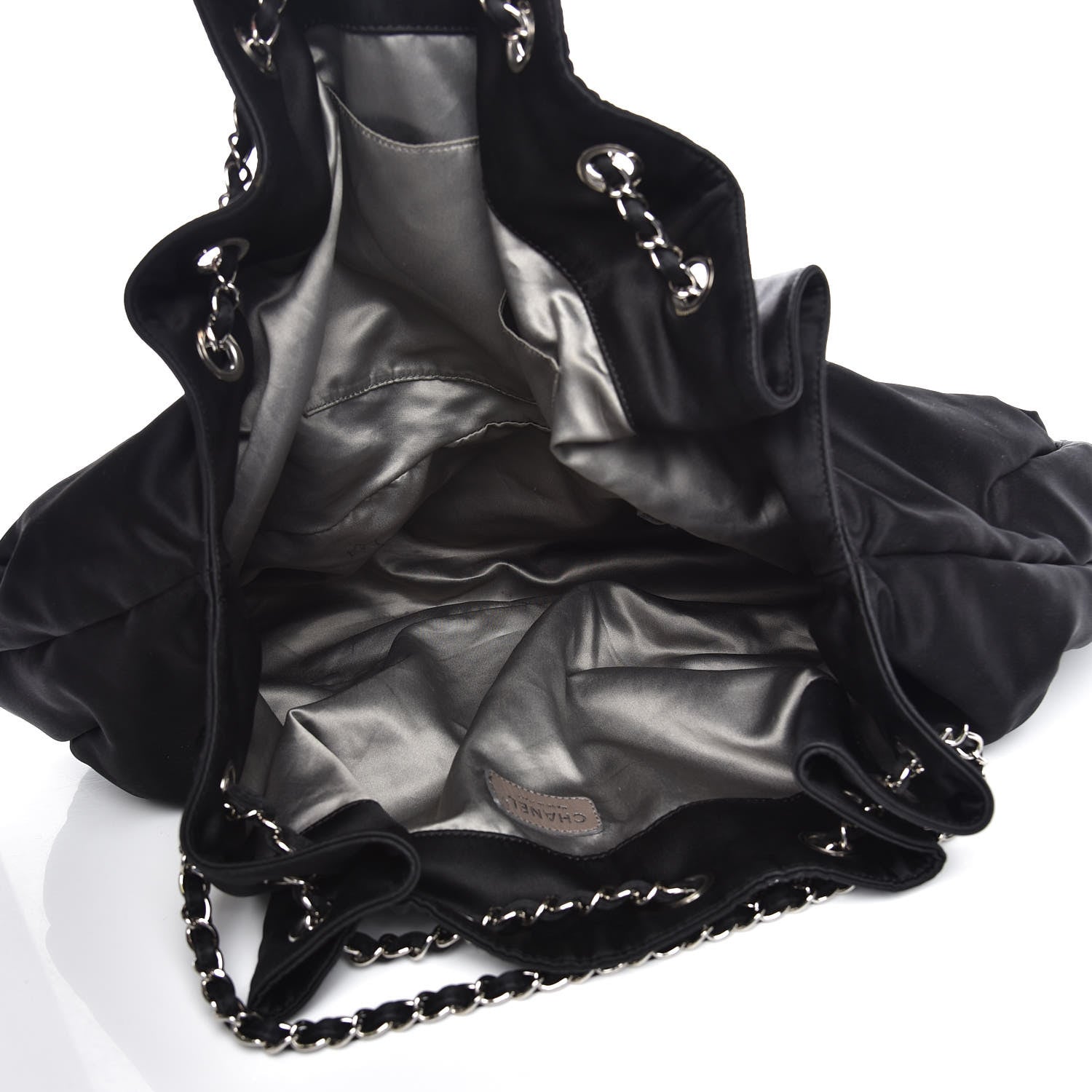 Chanel Satin Melrose Hobo Black 5 of 13