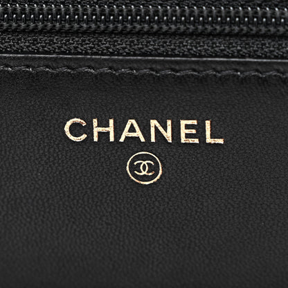Chanel Lambskin Quilted Trendy CC Wallet On Chain WOC Black 6 of 12