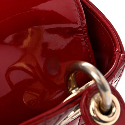 Christian Dior Patent Cannage Mini Lady Dior Red 12 of 17