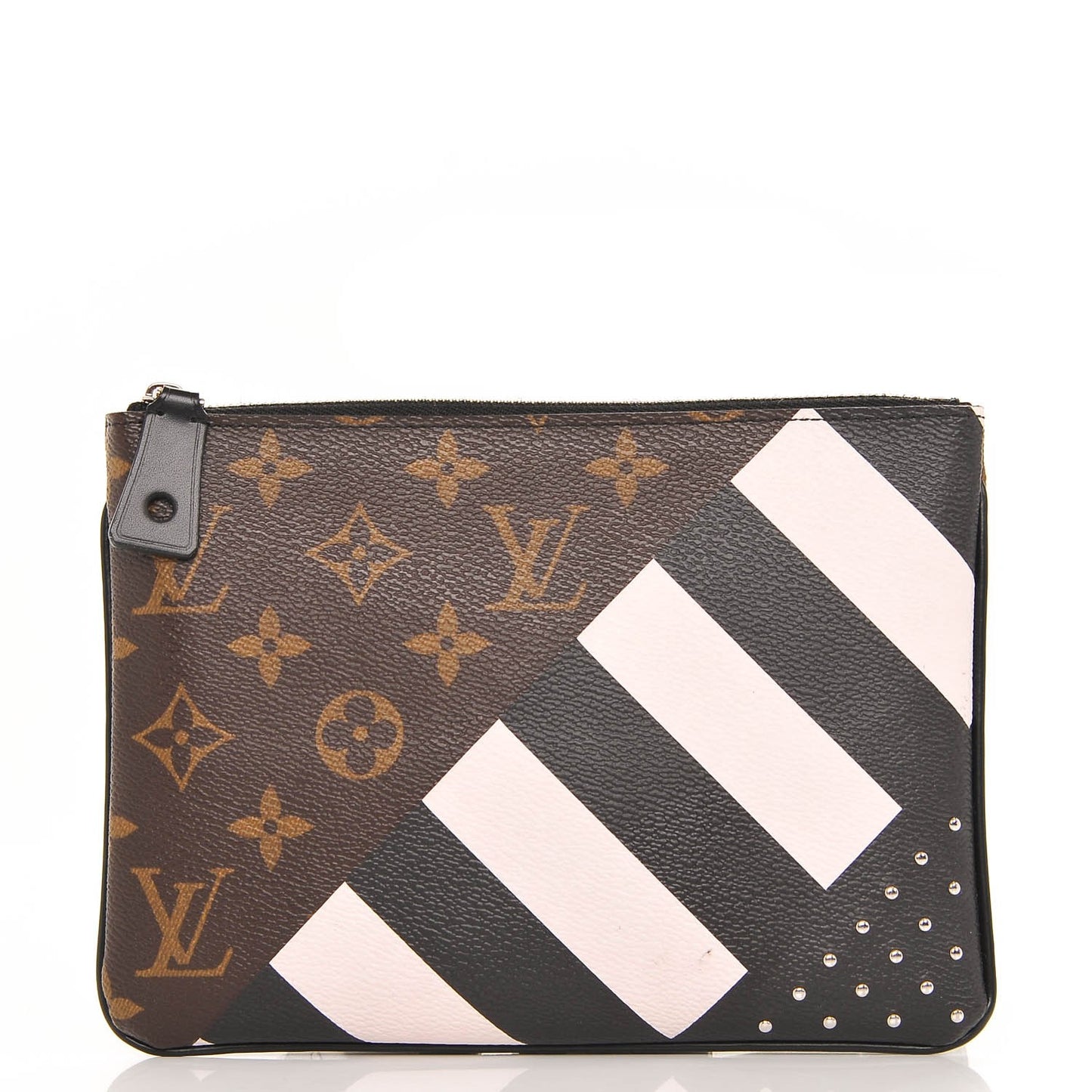 Monogram Stripes Pochette Plate PM