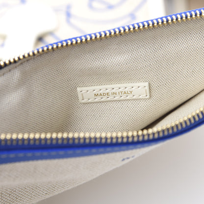 Burberry Cotton Canvas Monogram Medium Soft Belt Bag Natural Honey Blue 6 of 10