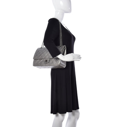 Chanel Metallic Aged Calfskin Quilted 2.55 Reissue 227 Flap Argent Fonce 2 of 9