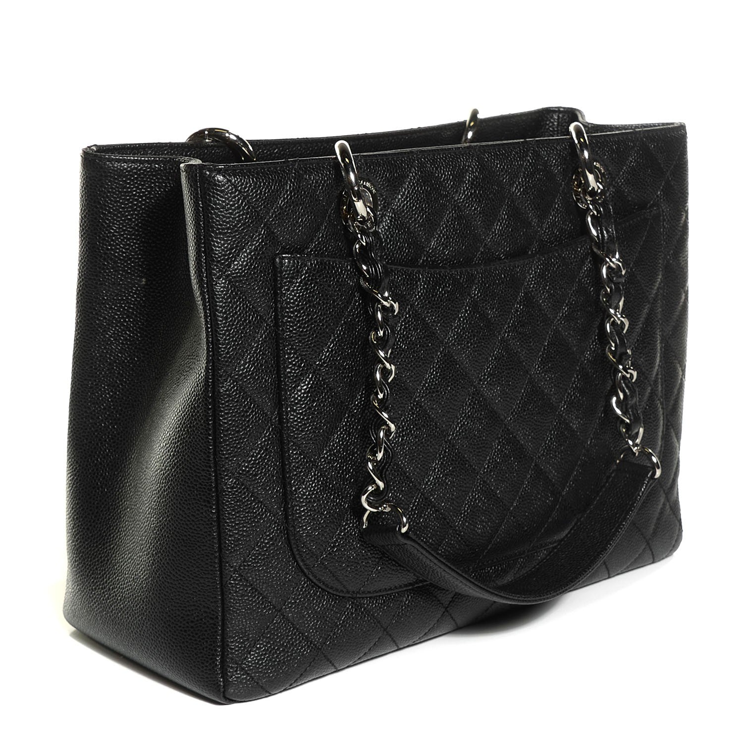 Chanel Caviar Quilted Grand Shopping Tote GST Black 3 of 8