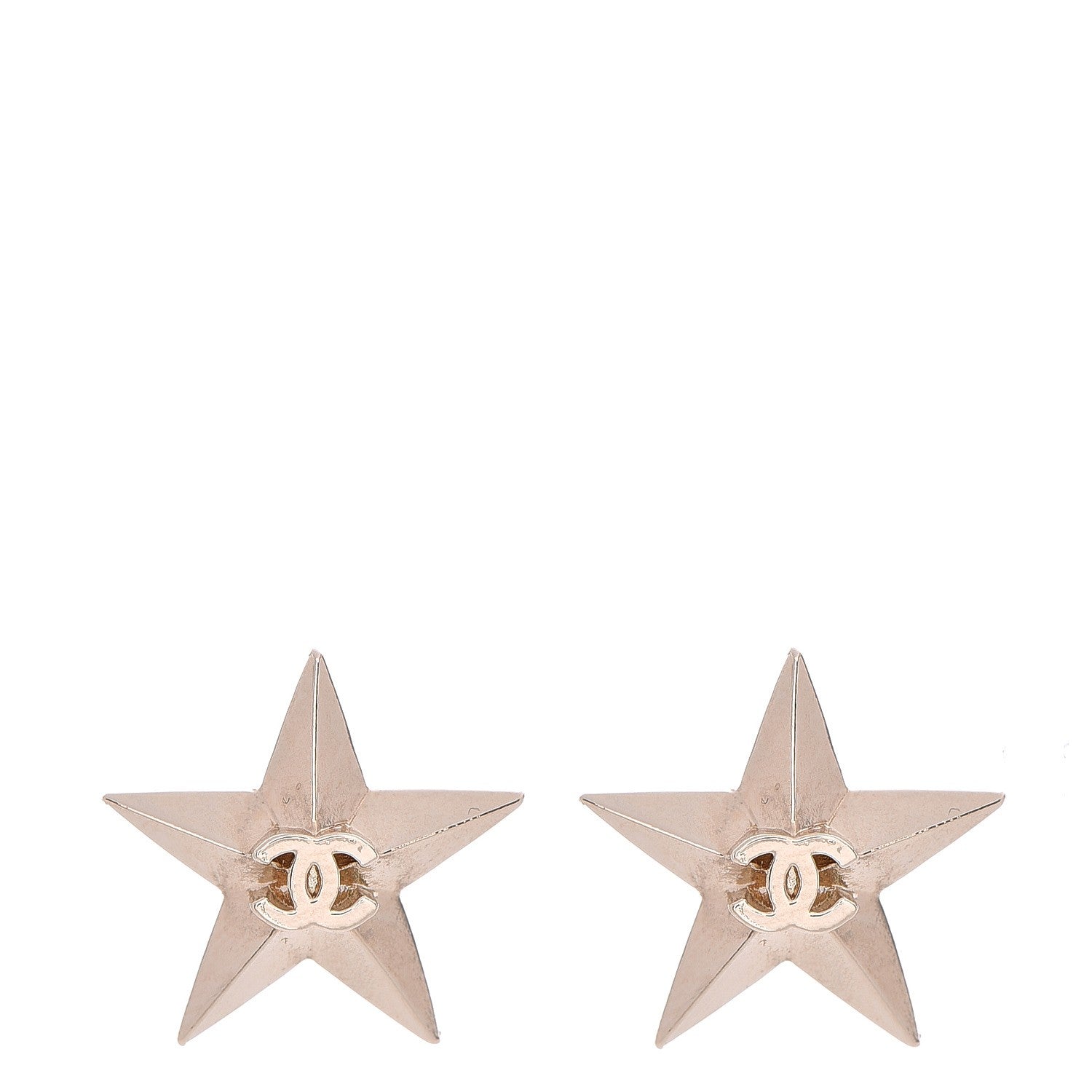 Chanel Metal CC Star Earrings Gold 1 of 5