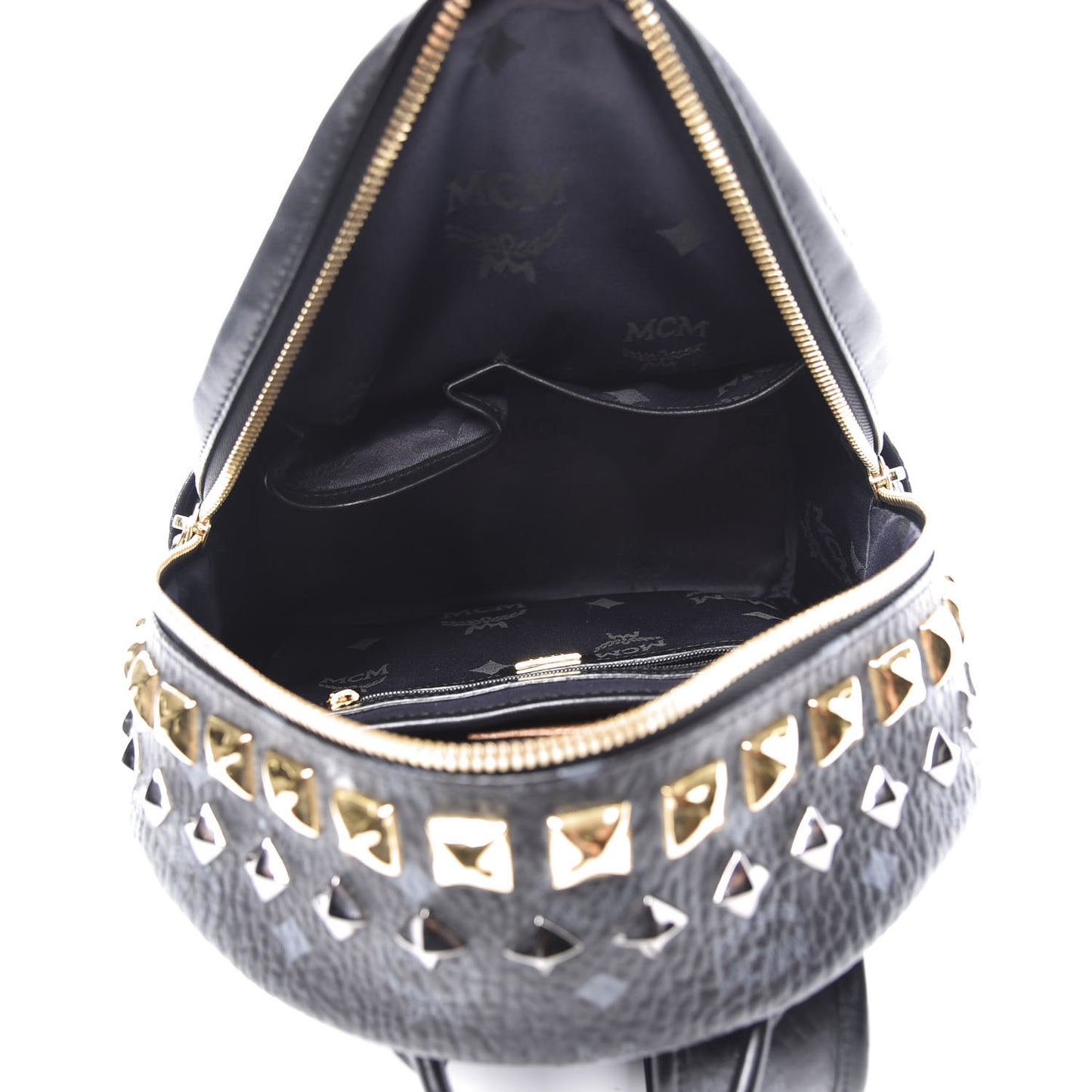 Visetos Studded Small Stark Brock Backpack Black