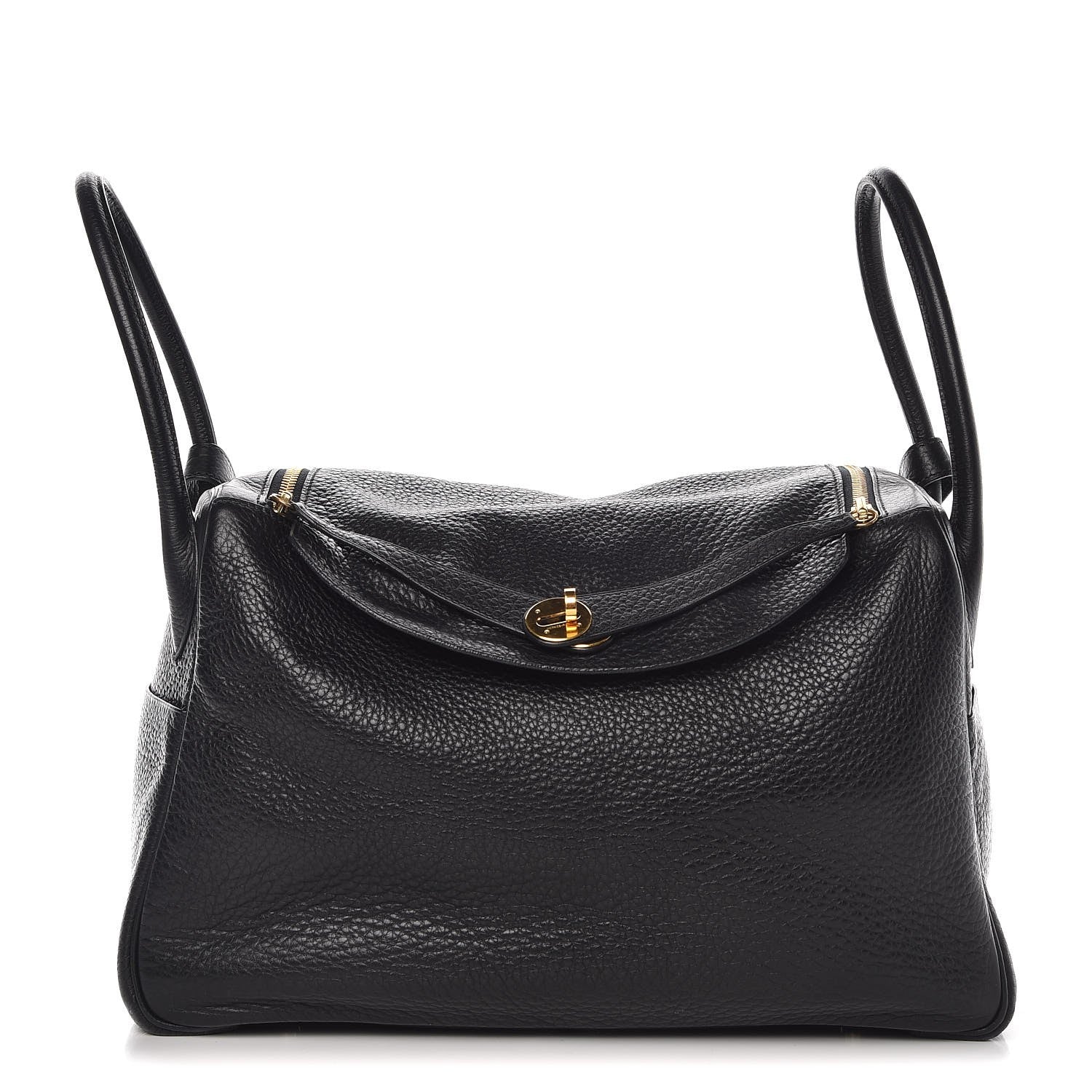 Hermes Taurillon Clemence Lindy 34 Black 1 of 6