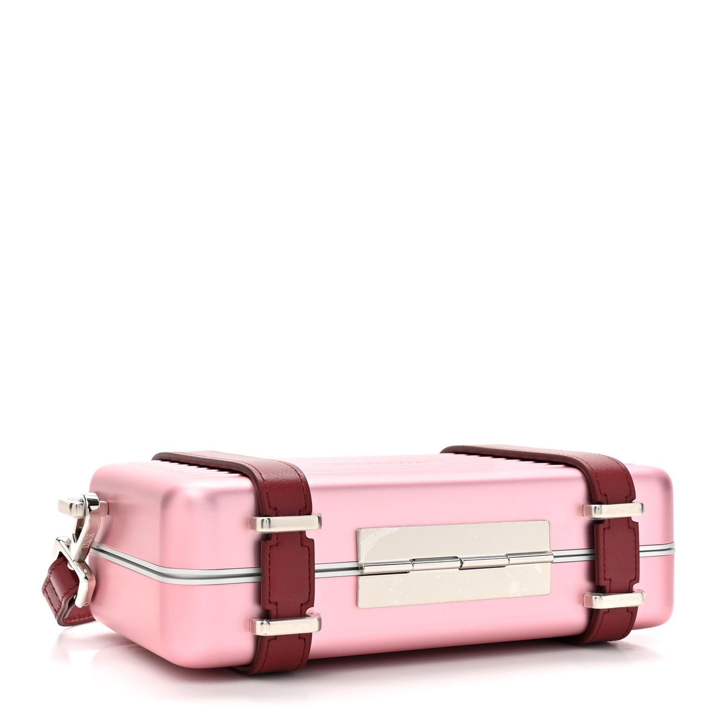 X RIMOWA Aluminum Personal Clutch On Strap Rose