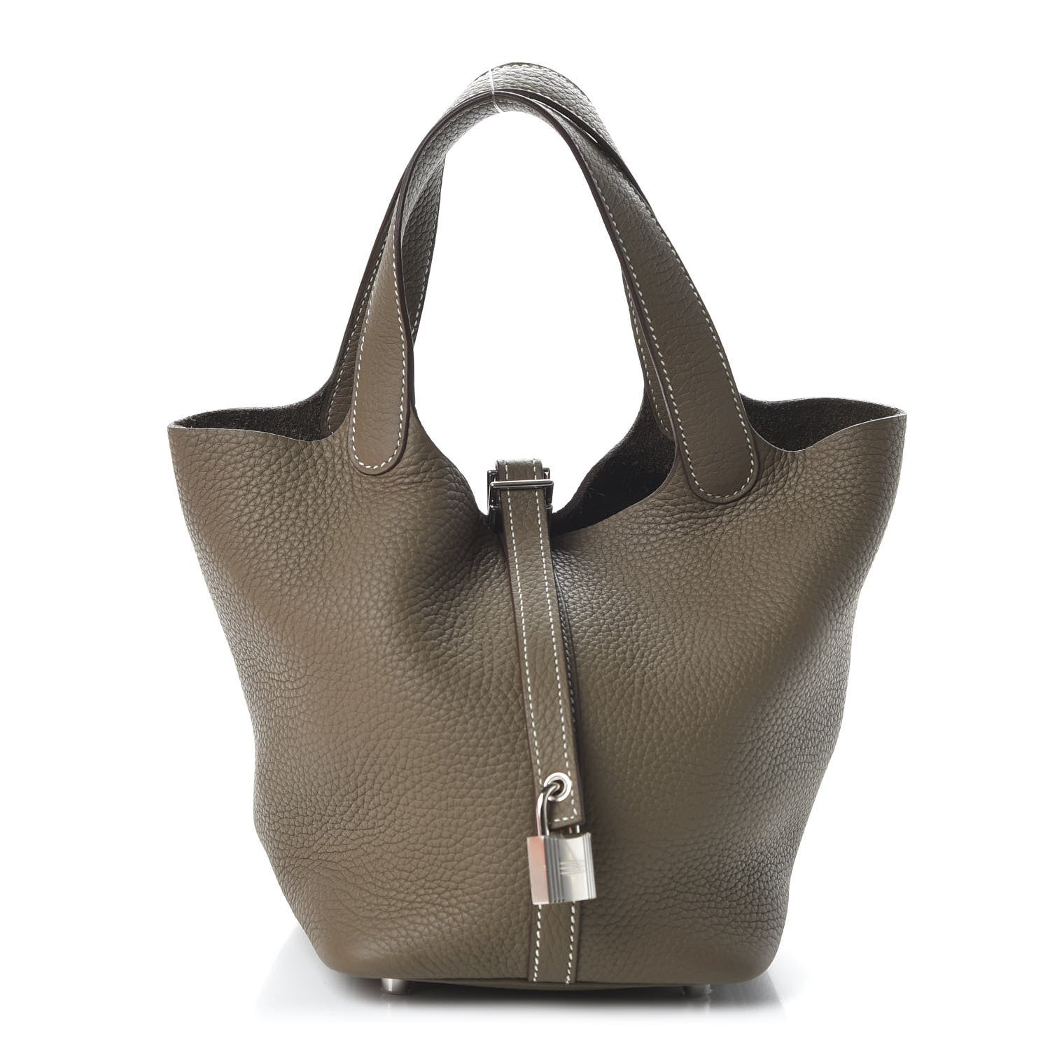 Hermes Taurillon Clemence Picotin Lock 18 PM Etoupe 1 of 11