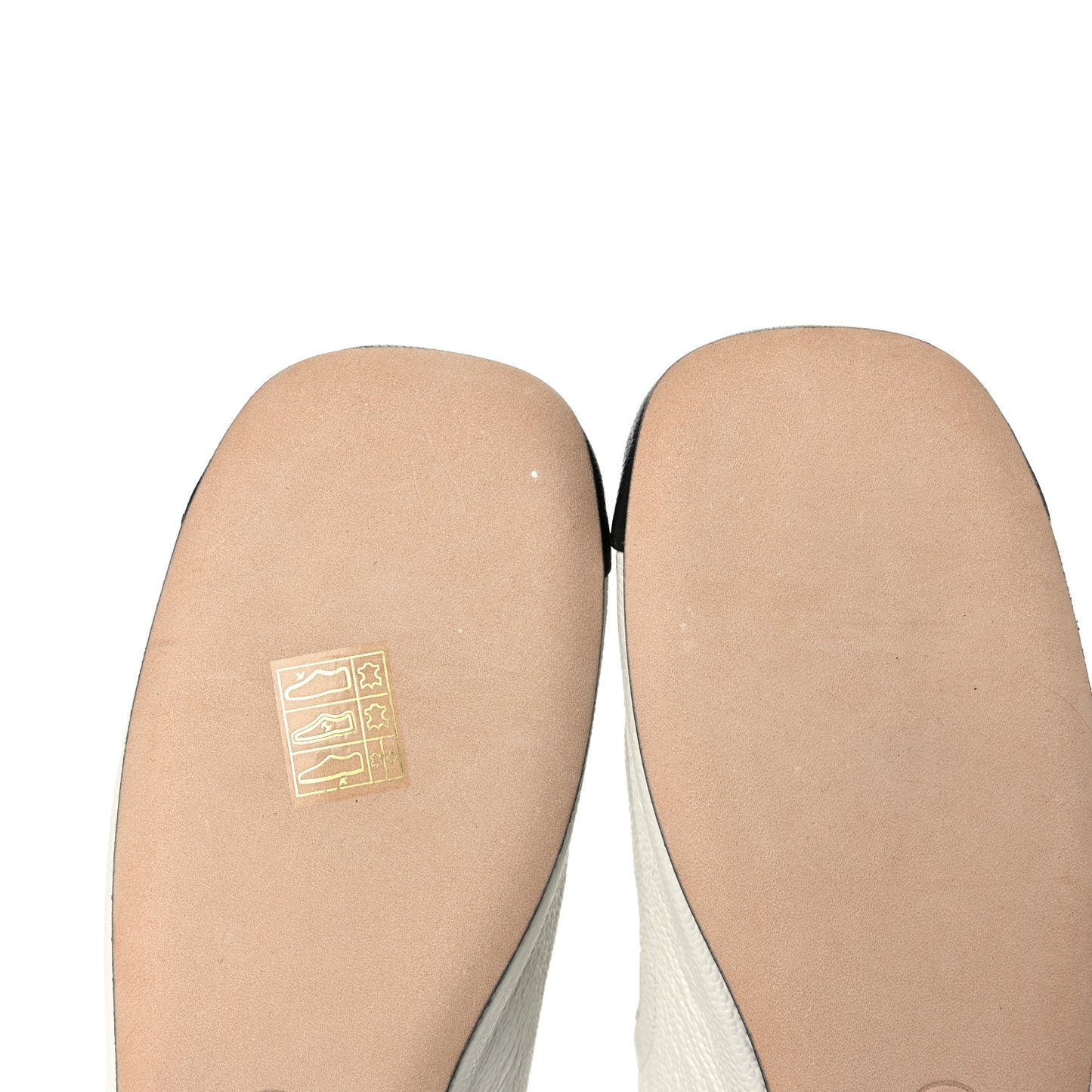 Calfskin Mary Jane Flats 37.5 White Black