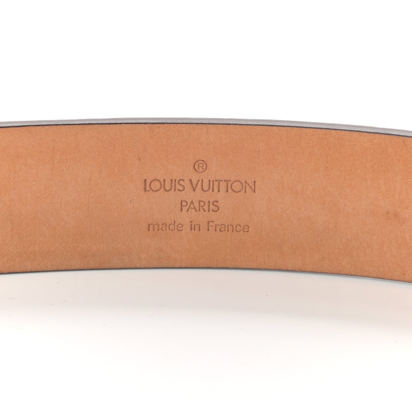 Damier Ebene LV Paris Buckle Belt 80 32 Silver