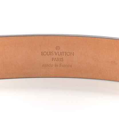 Louis Vuitton Damier Ebene LV Paris Buckle Belt 80 32 Silver 3 of 8