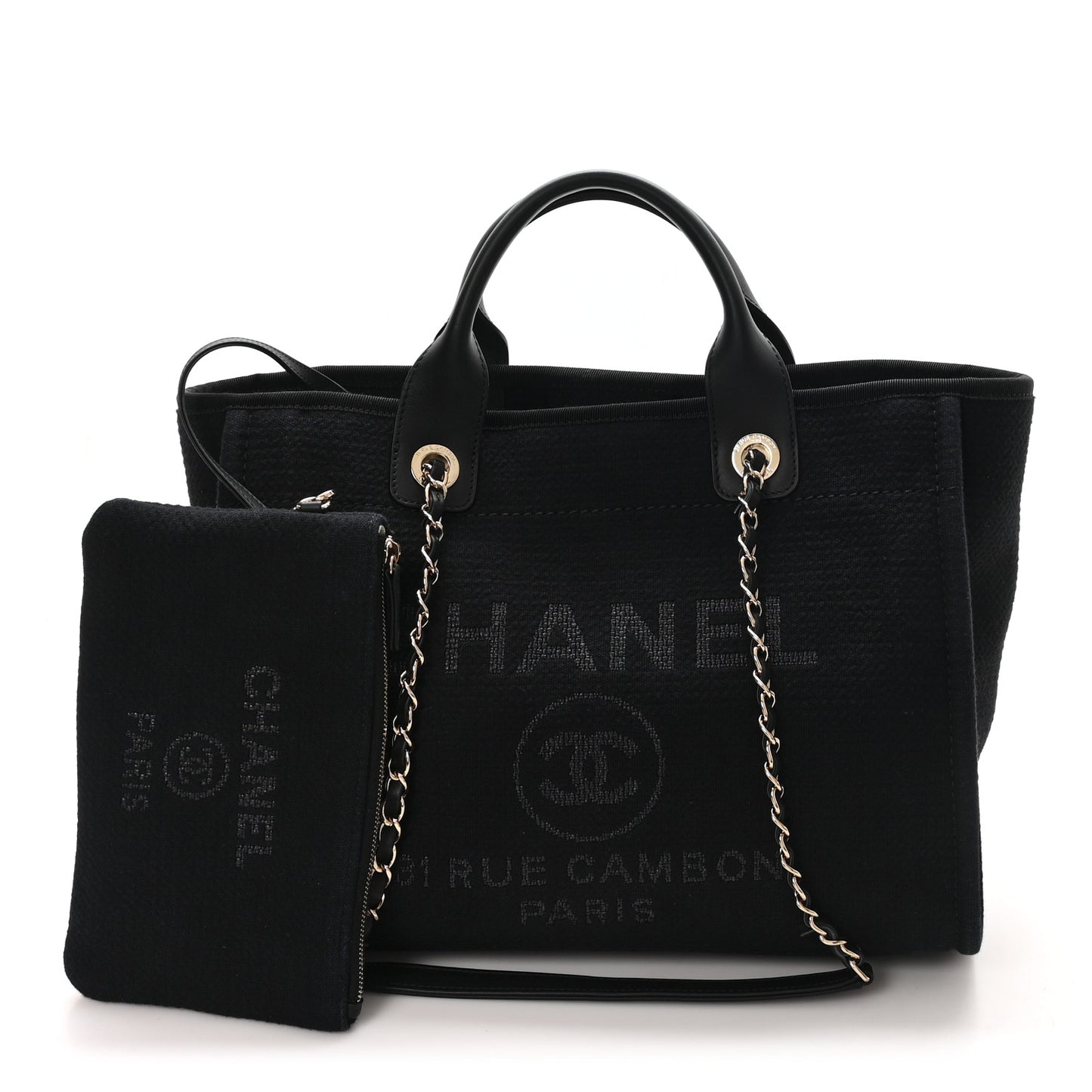 Mixed Fibers Small Deauville Tote Black