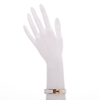 Hermes Enamel Narrow Clic Clac H Bracelet PM White 2 of 6