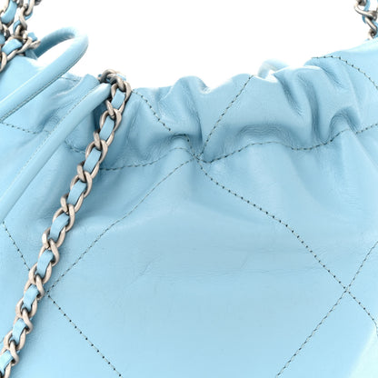 Chanel Shiny Calfskin Quilted Mini Chanel 22 Light Blue 8 of 11
