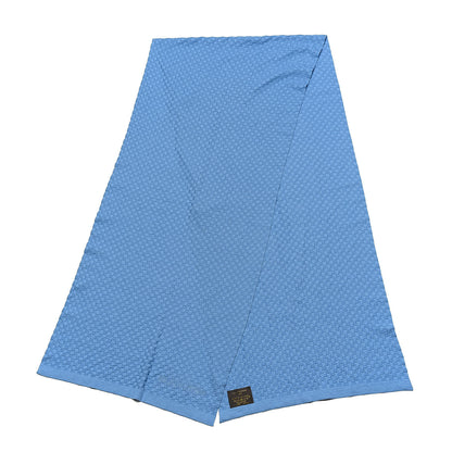 Louis Vuitton Cotton Cashmere Micro Damier Scarf Blue 3 of 5