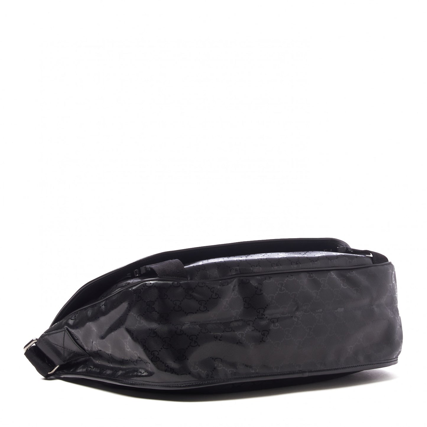 Imprime Monogram Large Double Buckle Flap Messenger Bag Black