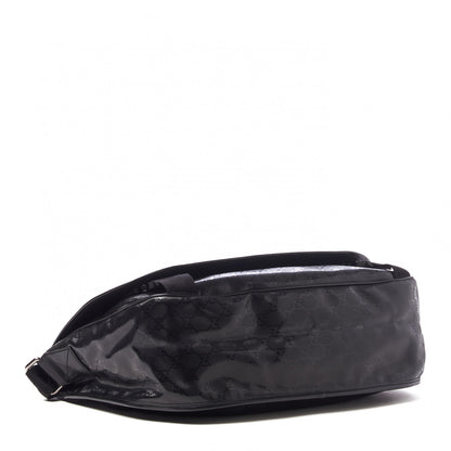 Gucci Imprime Monogram Large Double Buckle Flap Messenger Bag Black 3 of 8