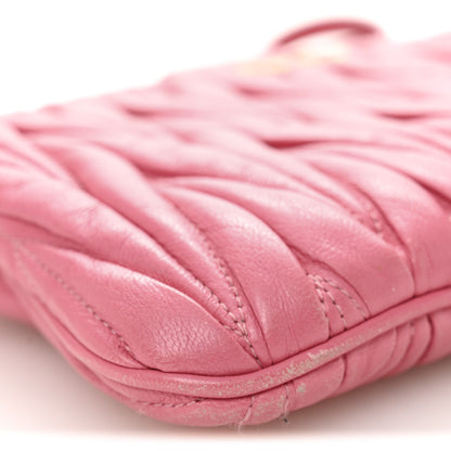 Miu Miu Nappa Matelasse Crossbody Clutch Pink 9 of 14
