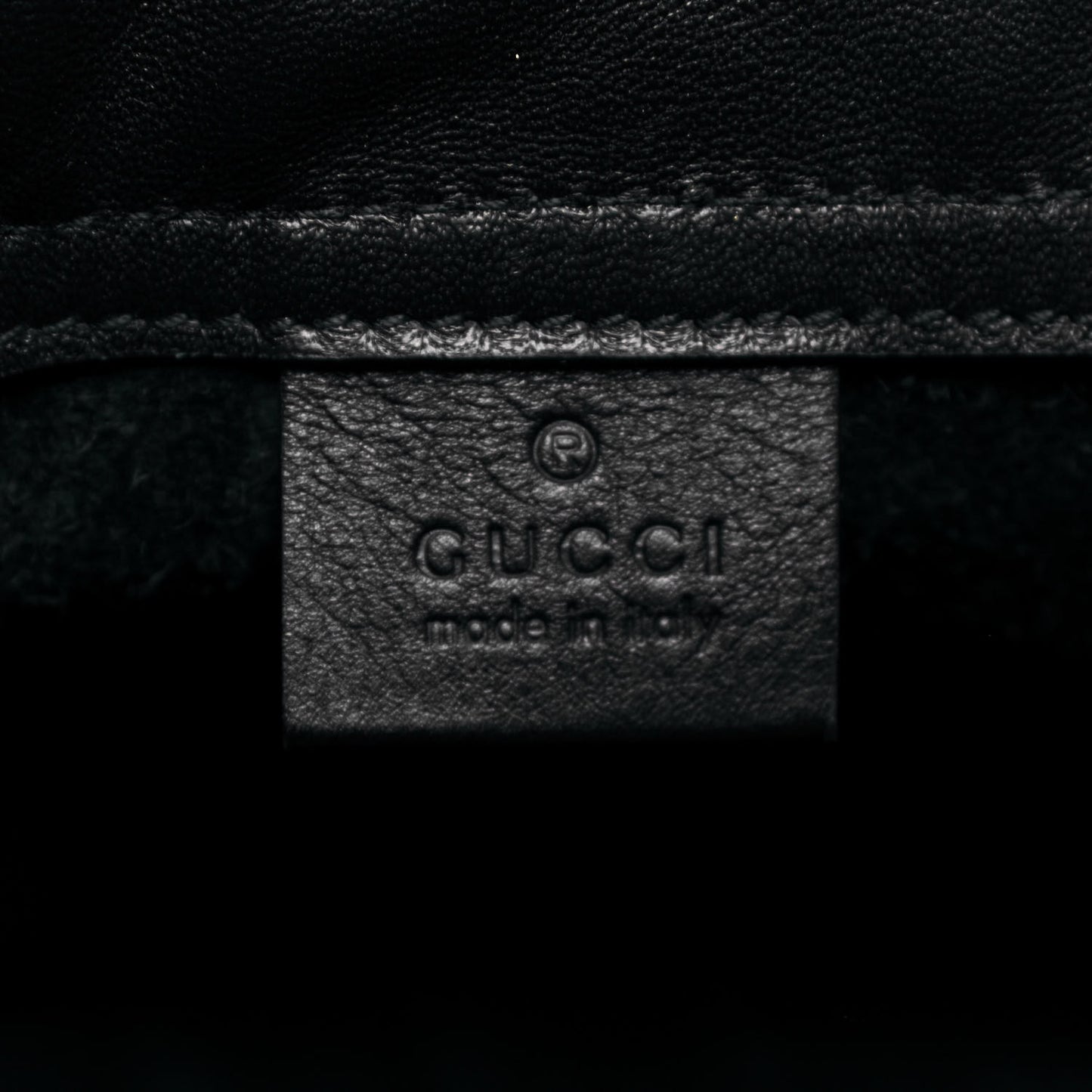 Calfskin Coco Capitan Logo Drawstring Backpack Black