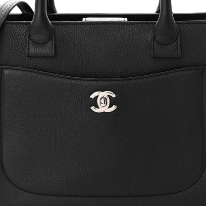 Chanel Grained Calfskin Small Neo Executive Shopper Tote Black 8 of 10