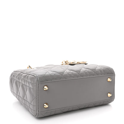 Christian Dior Lambskin Cannage Small My ABCDior Lady Dior Grey 4 of 11